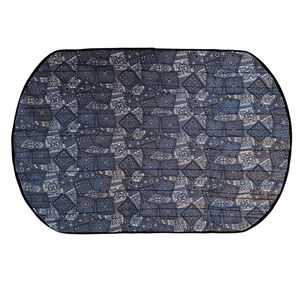 MiraCool Reusable Cooling Dog Mat, Large 26x36 Blue Bandana Pattern
